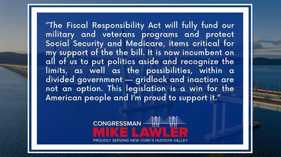 CONGRESSMAN LAWLER: I AM AN “AYE” VOTE ON THE FISCAL RESPONSIBILITY ACT ...